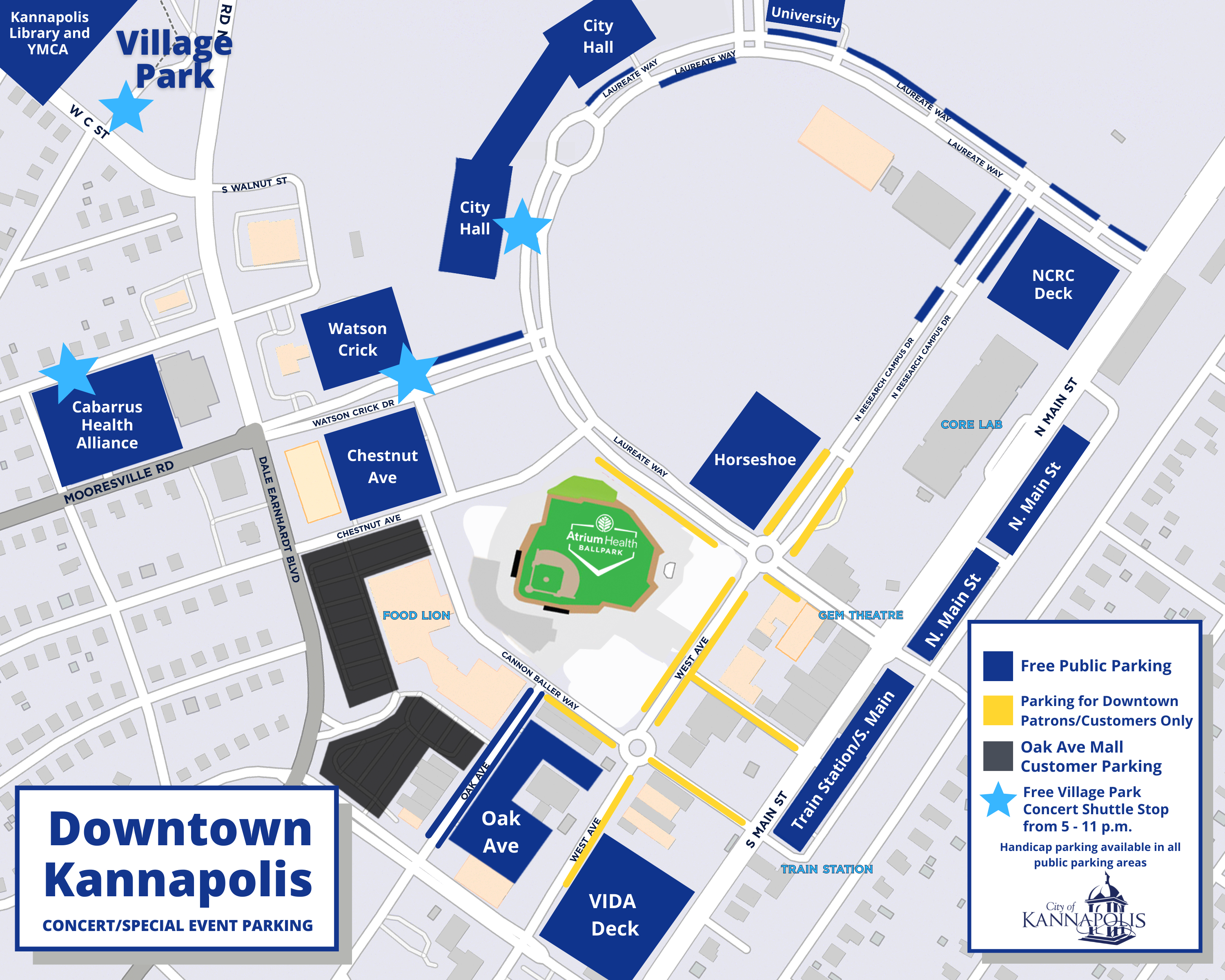 special event parking map