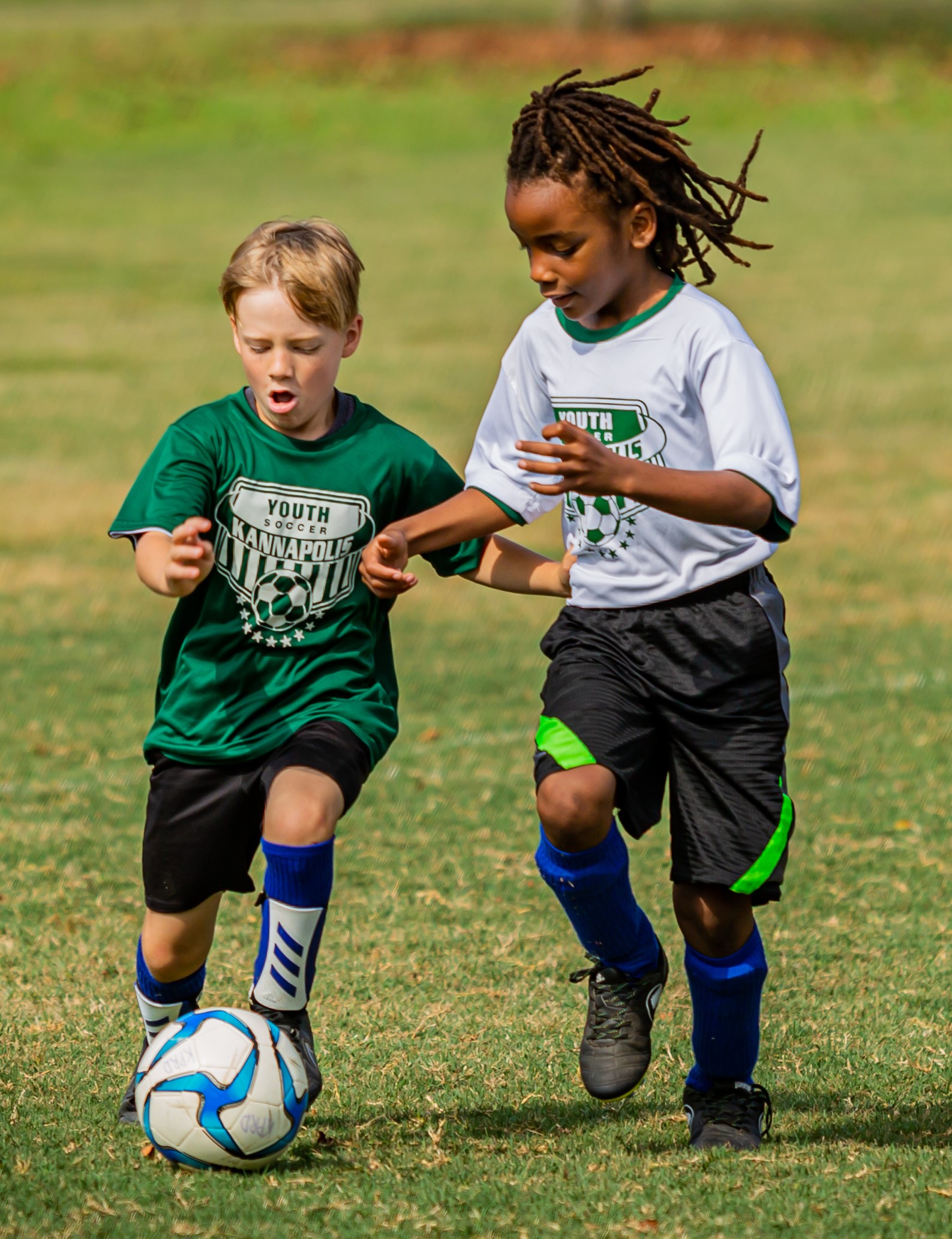 Kids playing soccer