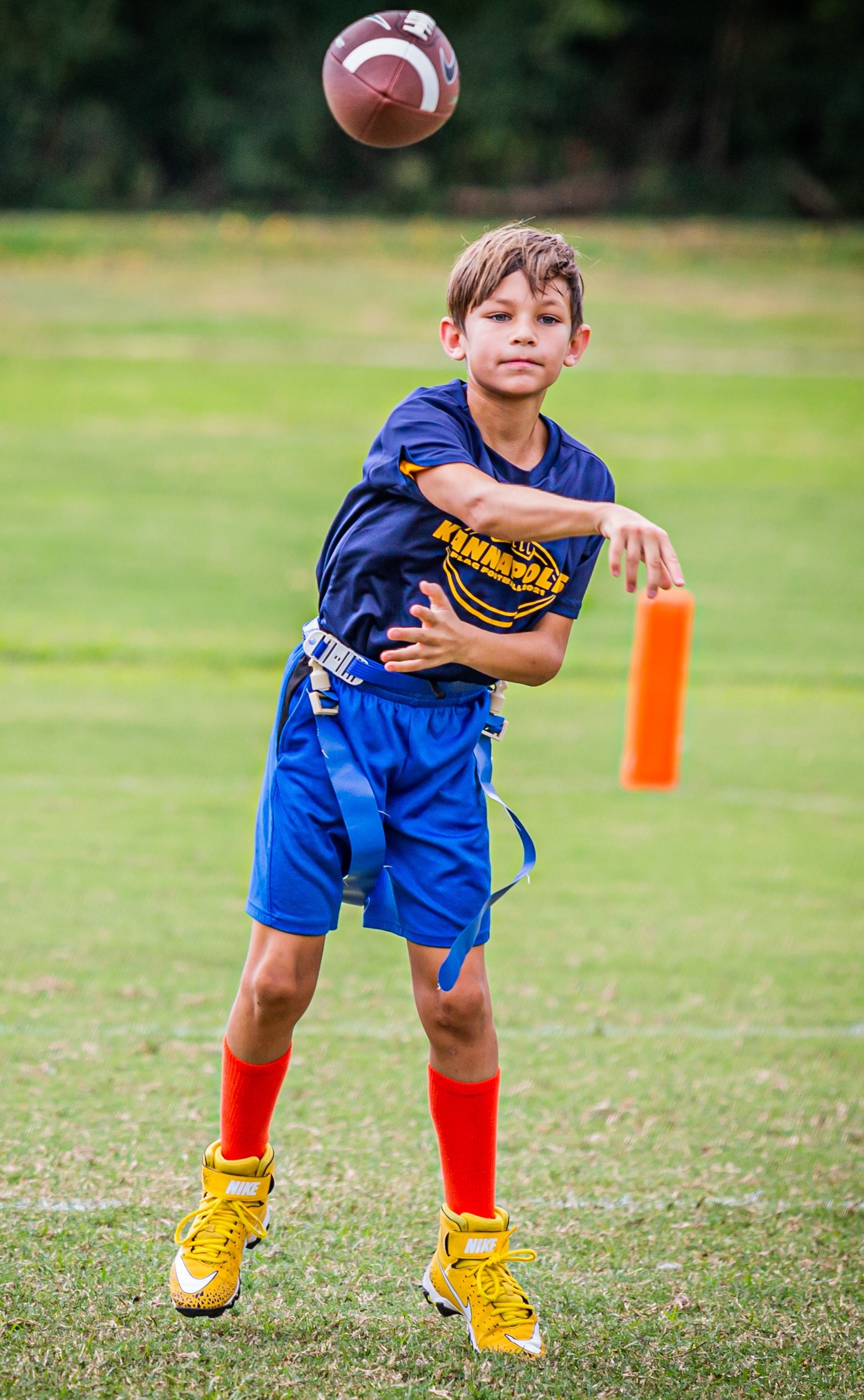 flag football quarterback passing